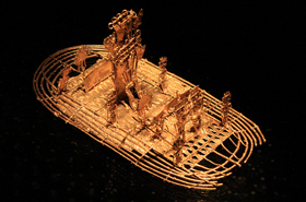 Muisca raft in the Gold Museum in Bogotá