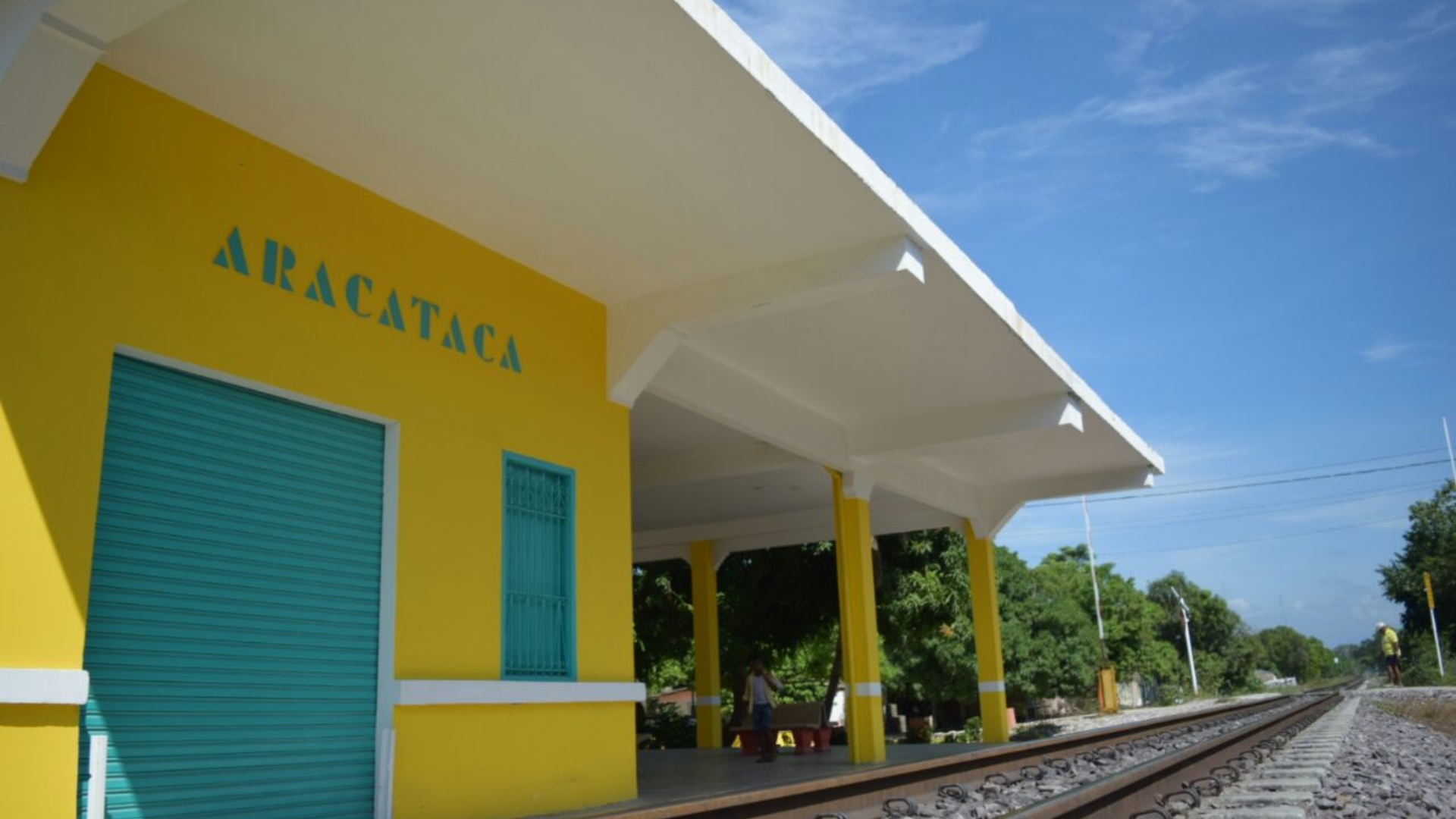 Railroad station in Aracataca, Magdalena, Colombia.