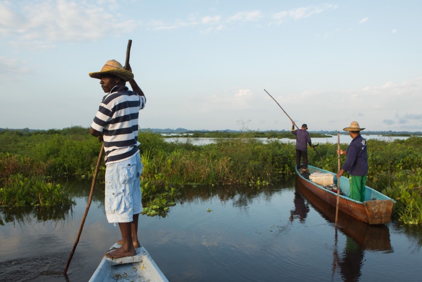 Fishermen of the Magdalena River.