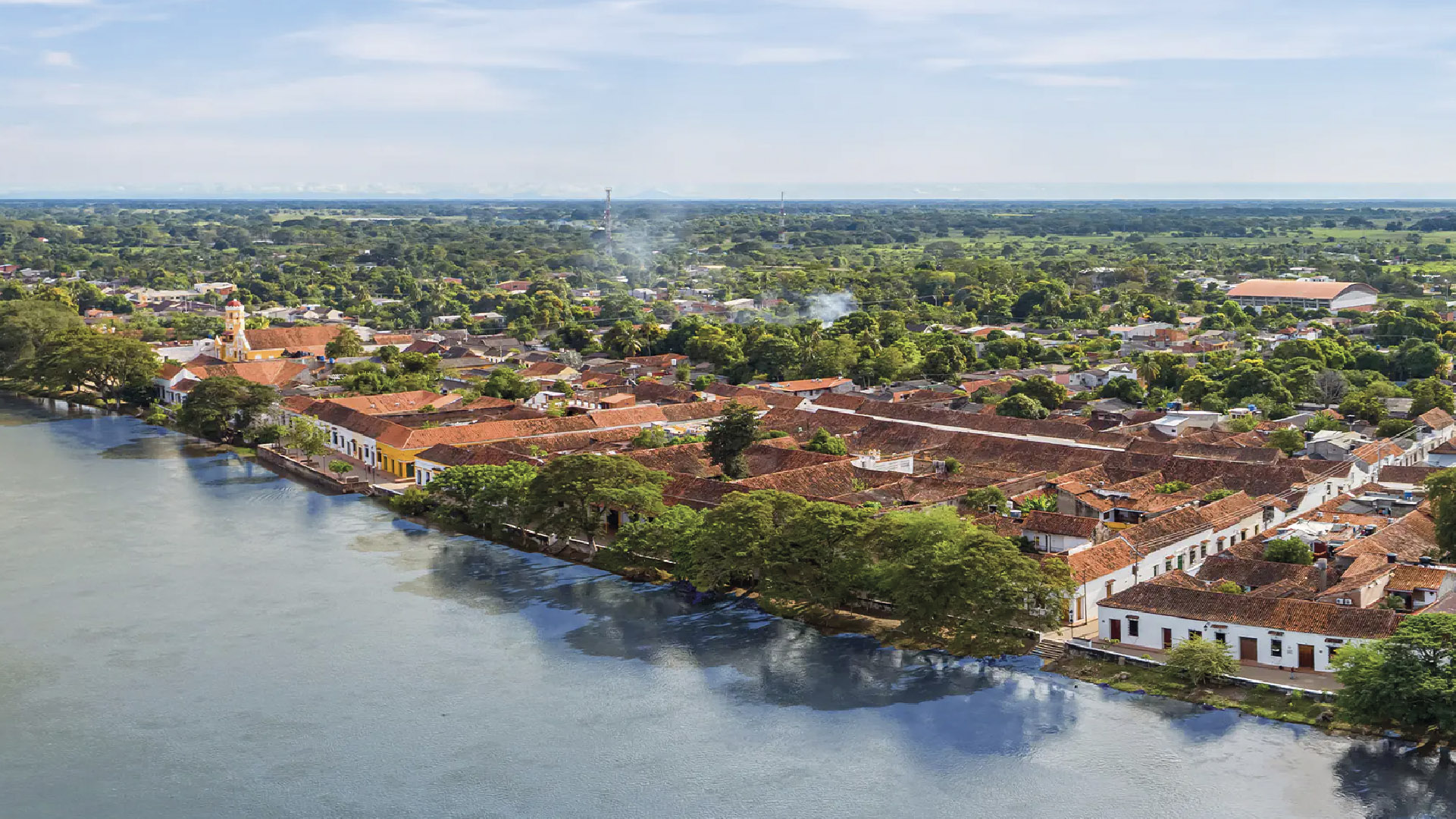 Santa Cruz de Mompox a orillas del río Magdalena.