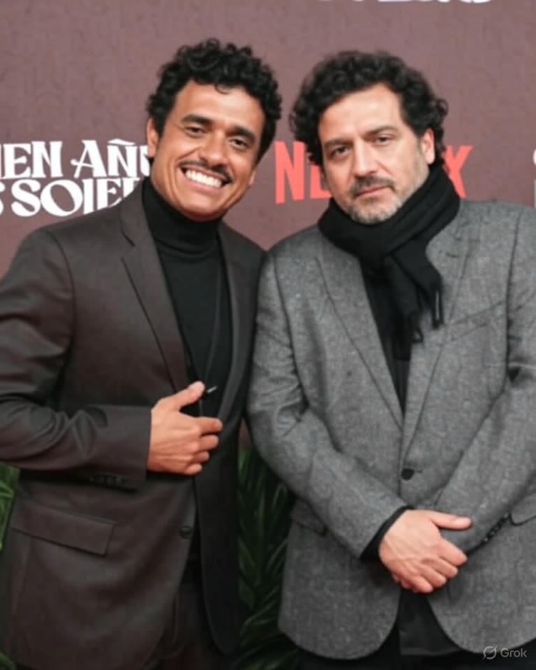 Camilo Sanabria and Juancho Valencia at the launch of the Netflix series One Hundred Years of Solitude.