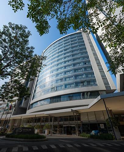 Estelar Milla de Oro Hotel with modern design and curved façade
