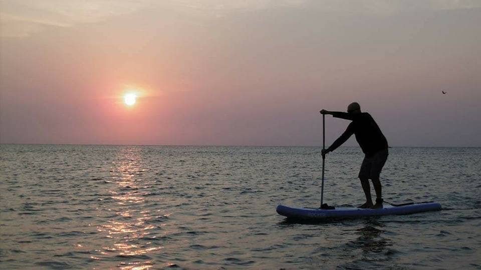 Paddle boarding in Santa Marta, Colombia