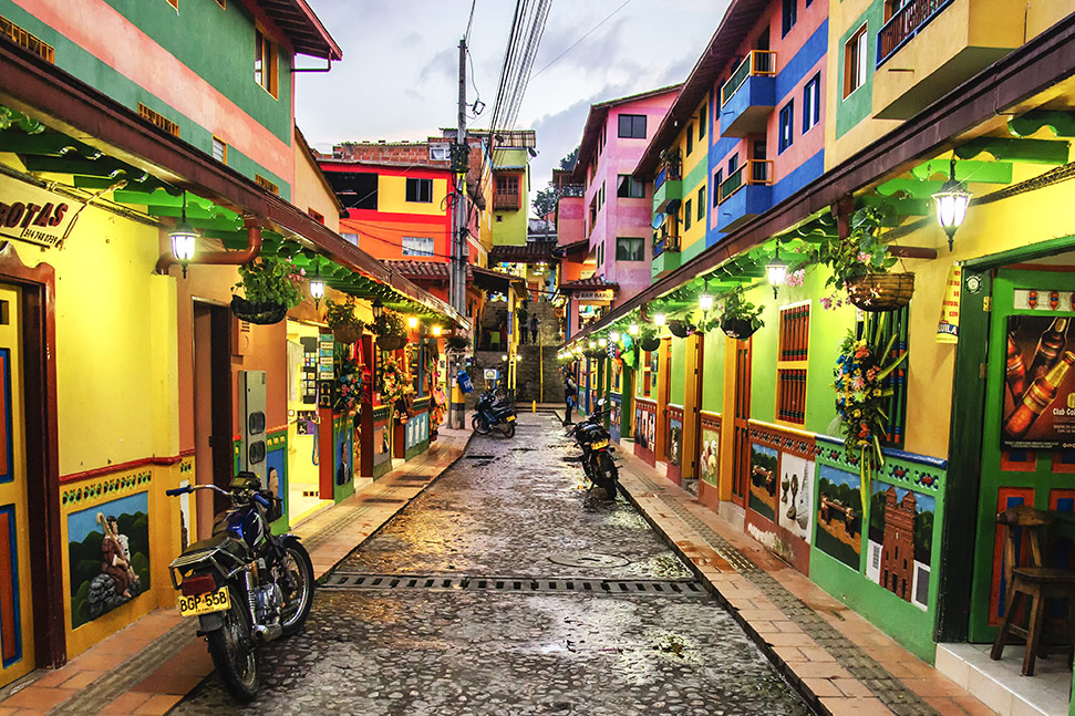 Colorful and magical streets of Guatapé Medellín
