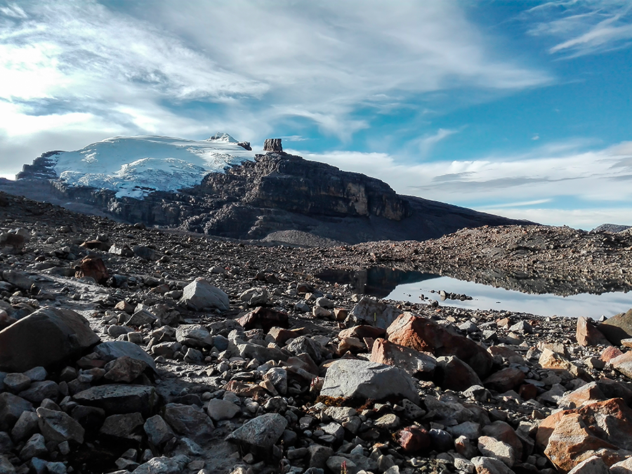 The snowy peak of the cocuy national park in Colombia