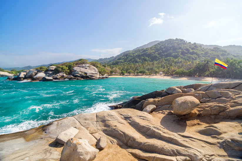 Playa en Parque Nacional Tayrona, Colombia