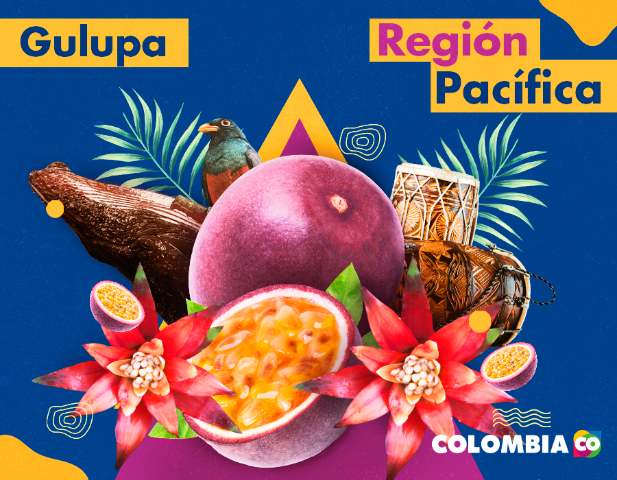 Elements of the Pacific Region, abundant in tropical fruits, including gulupa.