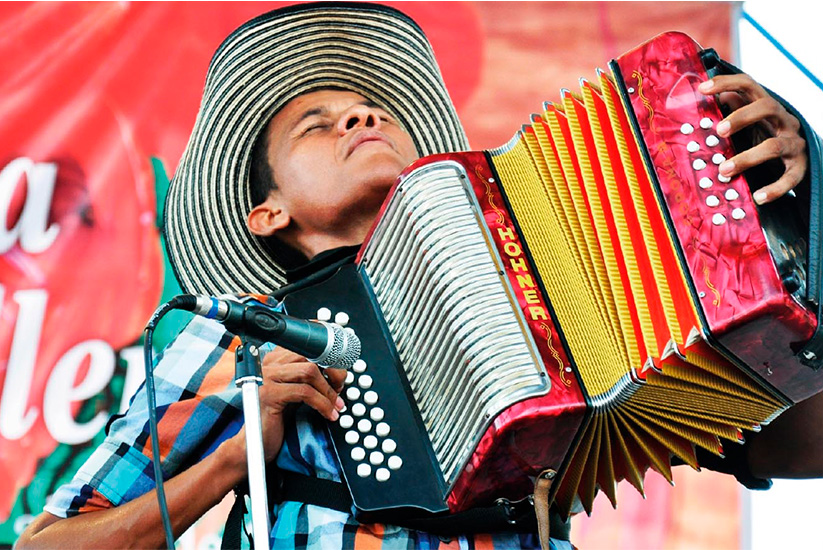 Acordeonero en el Festival Vallenato 