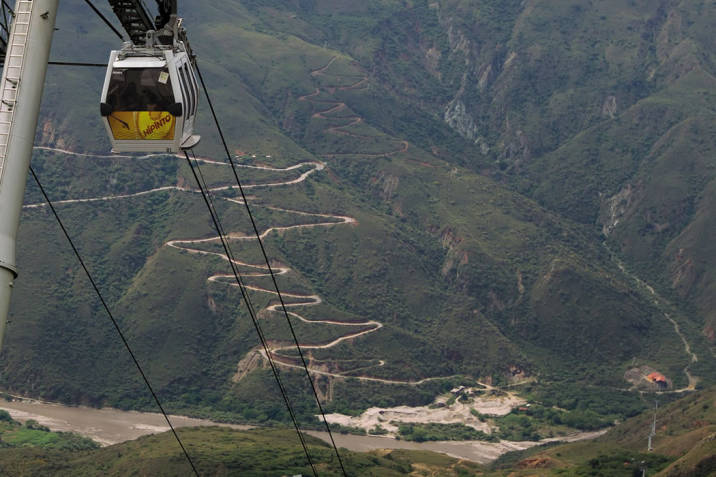 discover the aerial cable that cross the chicamocha canyon