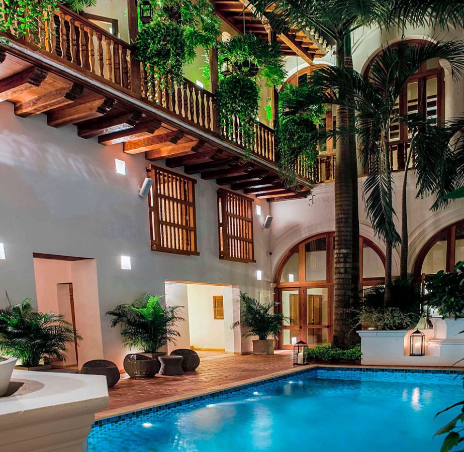 One of the areas of Casa San Agustín, Cartagena, Colombia.