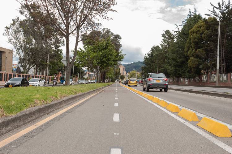 cycle path in Bogotá