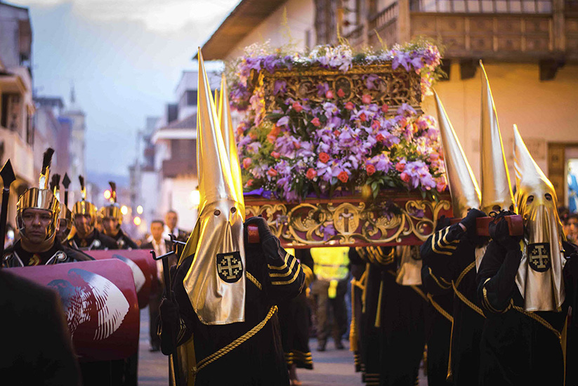 Holy Week celebrations in Tunja, Boyacá Department.