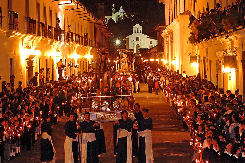 Holy Week Procession in Popayán, Cauca Department.