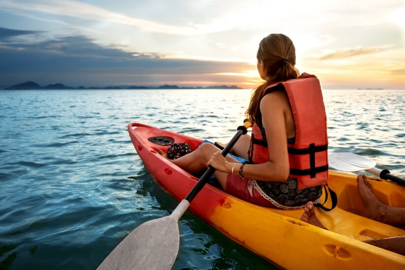 Andar en kayak por Acandí