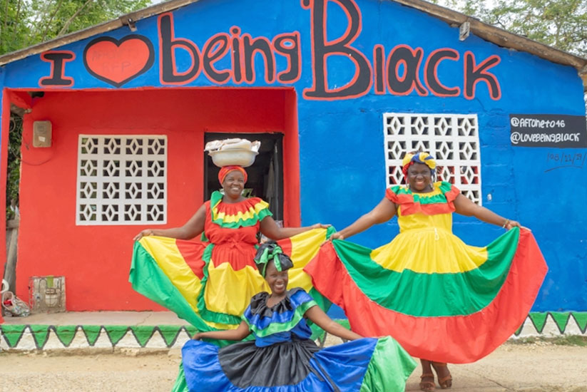 Palenquera women in a place of San Basilio