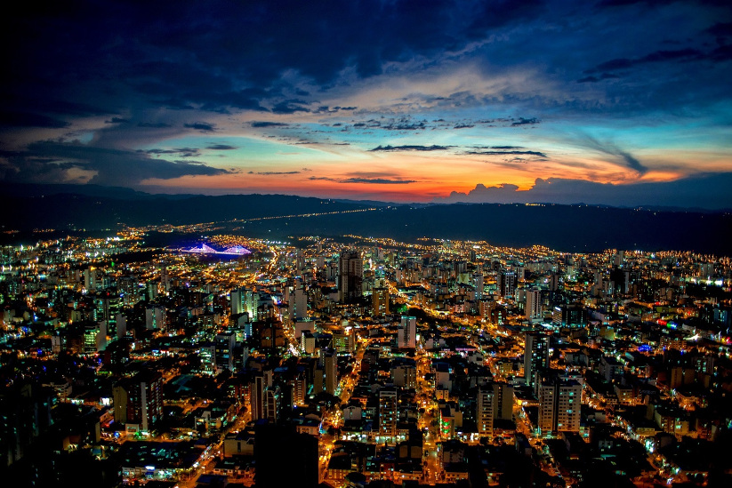 Vista aérea de Bucaramanga, Colombia