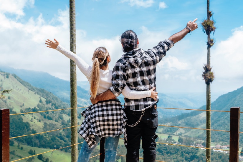 Young couple enjoying their vacation