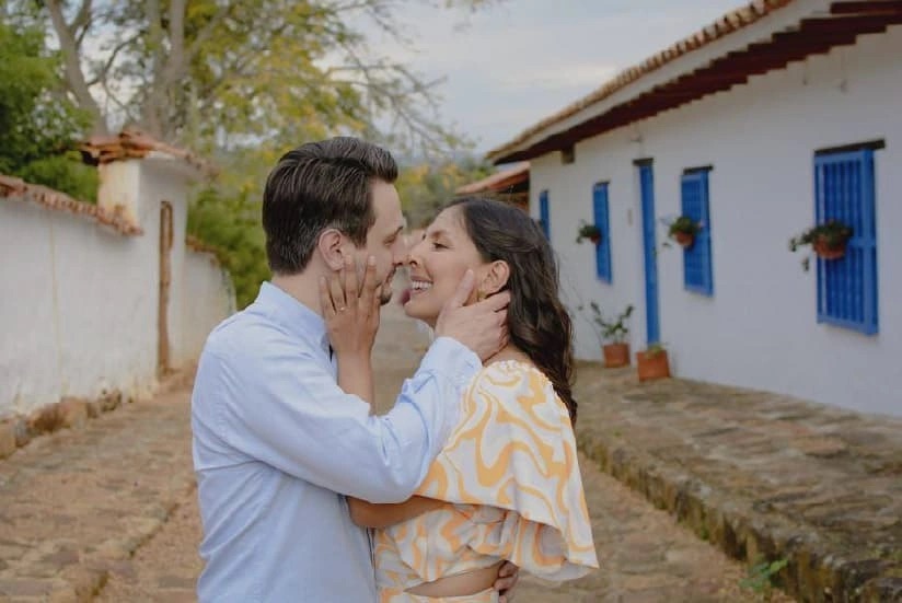 Pareja de esposos en Barichara 