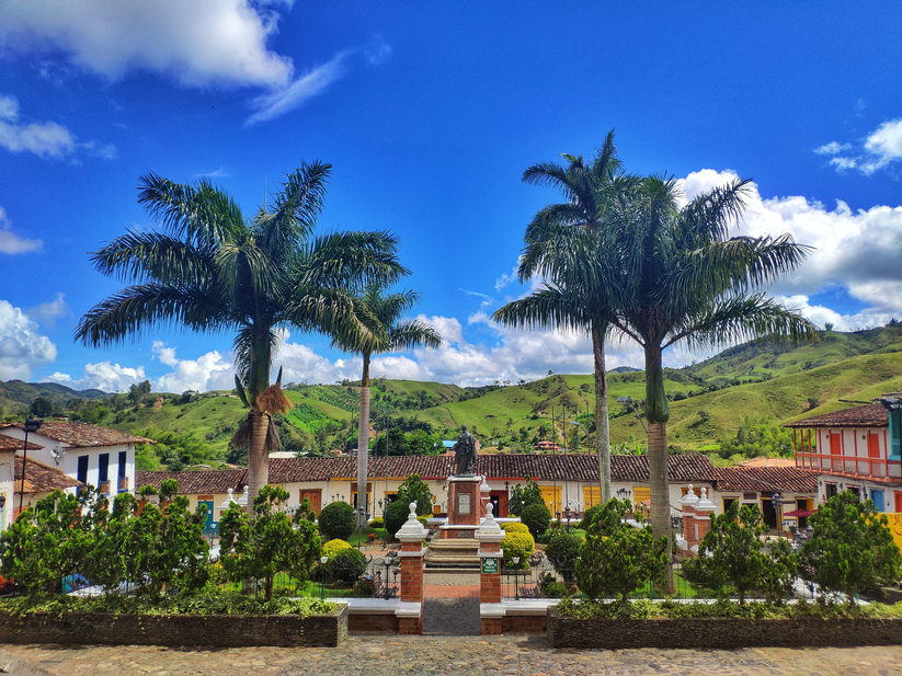 Central square of Concepción, Antioquia.