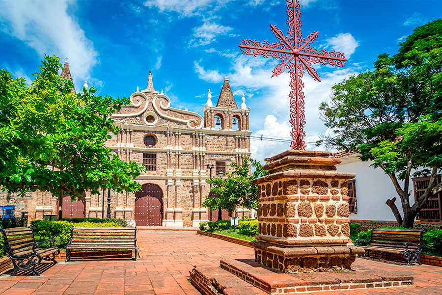 Ciudad histórica de Santa Fe de Antioquia en las tierras altas de los Andes occidentales 