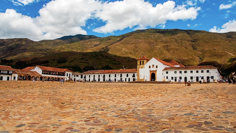 The main square of Villa de Leyva is great for events and for Business travelers who enjoy sightseeing.