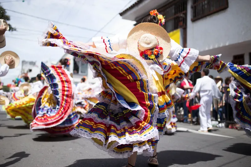 Woman dancing San Pedro Carnival