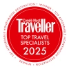 Sello de reconocimiento Condé Nast Traveller Top Travel Specialists 2025