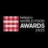 Logotipo de TasteAtlas World Food Awards 2024-2025 sobre fondo negro