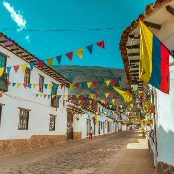 Calle de Villa de Leyva uno de los pueblos de Colombia que son patrimonio