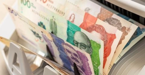 Colombian peso banknotes in different denominations