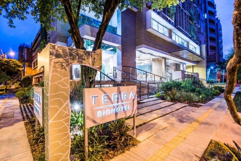 Exterior Terra Biohotel, Medellín, Colombia.